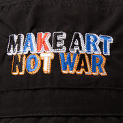 Bob and Roberta Smith Make Art Not War bucket hat